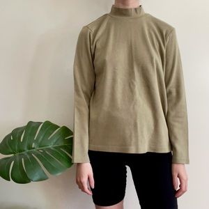 Sage green mockneck top